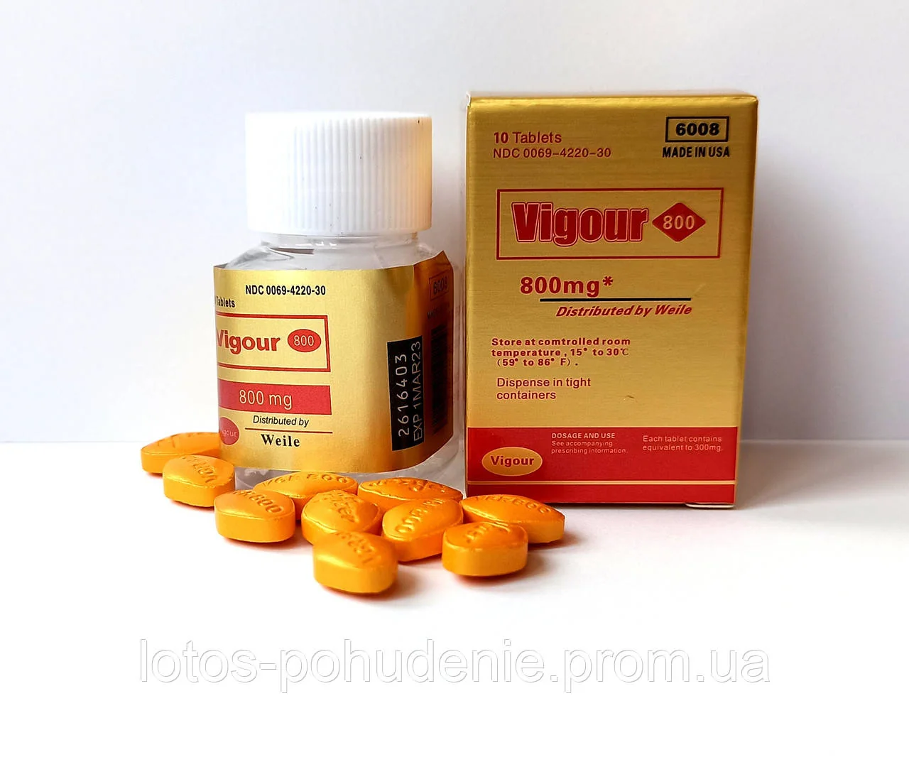 Таблетки для підвищення потенції ВІГОР 800 VIGOUR 800 No10